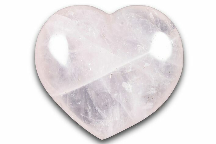 Polished Rose Quartz Heart - Madagascar #280373